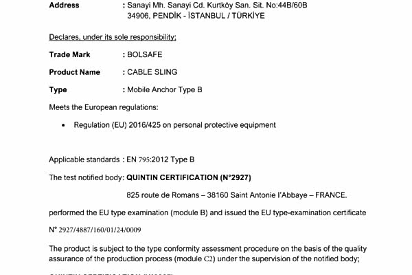 CE-Uygunluk-Beyani_Decloration-of-Conformity CABLE SLING